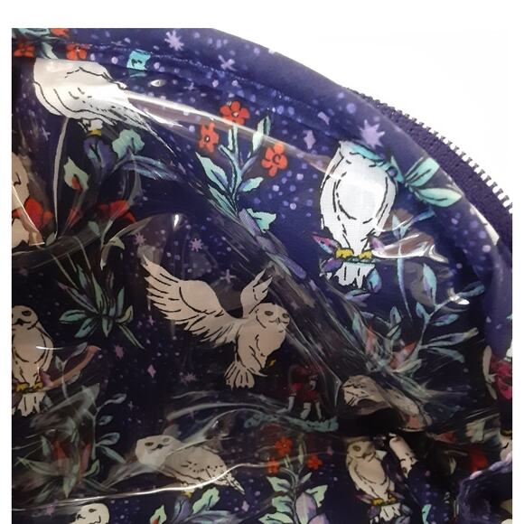 Vera Bradley Harry Potter Forbidden Forest Clamshell Cosmetic Case Velvet Purple - Picture 5 of 9